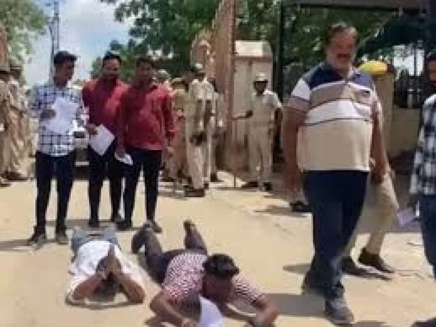चूरू में जलभराव से परेशान युवाओं का अनोखा विरोध, पेट के बल लेटकर कलेक्टर को सौंपा ज्ञापन