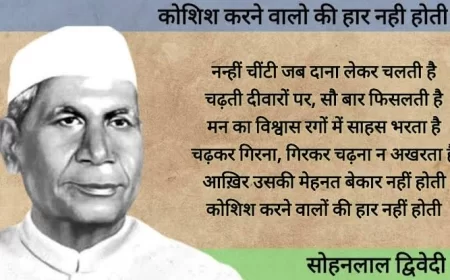 Motivational Poem: कोशिश करने वालों की कभी हार नहीं होती—सोहनलाल द्विवेदी