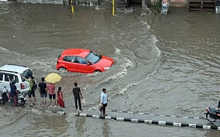 राजस्थान मूसलाधार बारिश की चपेट में: जन-जीवन अस्त-व्यस्त, कई जिलों में जलभराव और नुकसान की खबरें