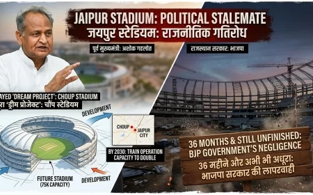 Rajasthan News: जयपुर के चौंप स्टेडियम में देरी पर भड़के अशोक गहलोत, BJP सरकार पर साधा तीखा निशाना