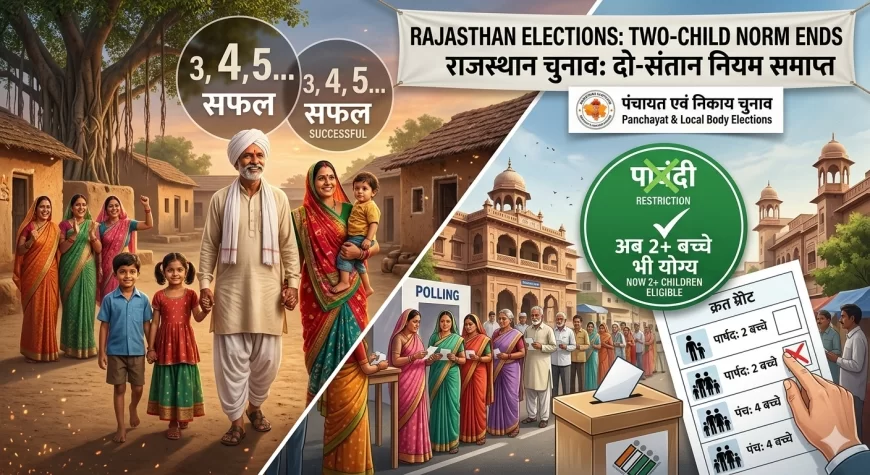 Rajasthan News: 2 से ज्यादा बच्चे हैं तो भी लड़ सकेंगे चुनाव, राजस्थान में 32 साल पुराना कानून खत्म