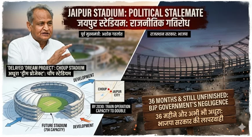 Rajasthan News: जयपुर के चौंप स्टेडियम में देरी पर भड़के अशोक गहलोत, BJP सरकार पर साधा तीखा निशाना