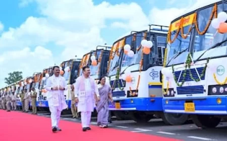 Rajasthan News: हाईटेक हुईं राजस्थान रोडवेज की बसें: CM भजनलाल ने दिखाई 144 नई 'ब्लू लाइन' बसों को हरी झंडी, सफर में मिलेगा मनोरंजन