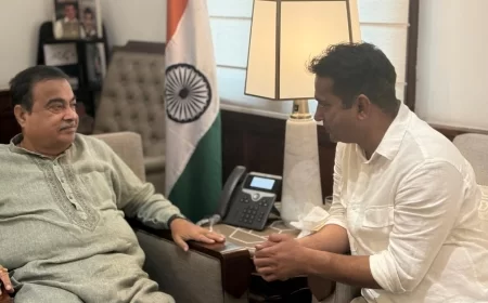 Rajasthan News: चूरू में नए फ्लाईओवर और फोरलेन की मांग: सांसद राहुल कस्वां ने केंद्रीय मंत्री नितिन गडकरी से की अहम मुलाकात